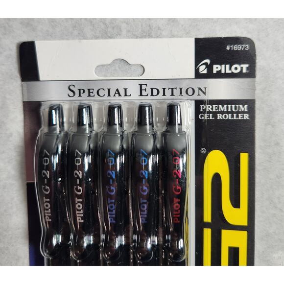 Pilot G2 Special Edition Premium Gel Roller 0.7MM Fine Pen 5 Pack Brand New - Picture 2 of 4